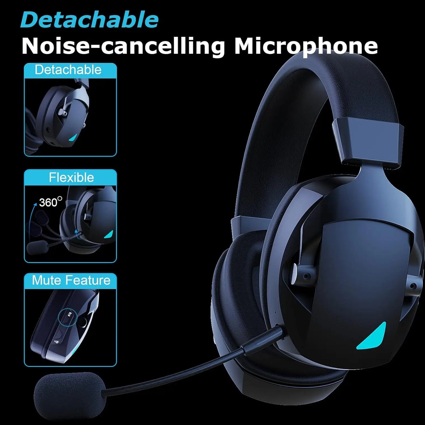 🎧 Casque Gaming Sans Fil 3-en-1 | Bluetooth, USB & Jack 3,5 mm