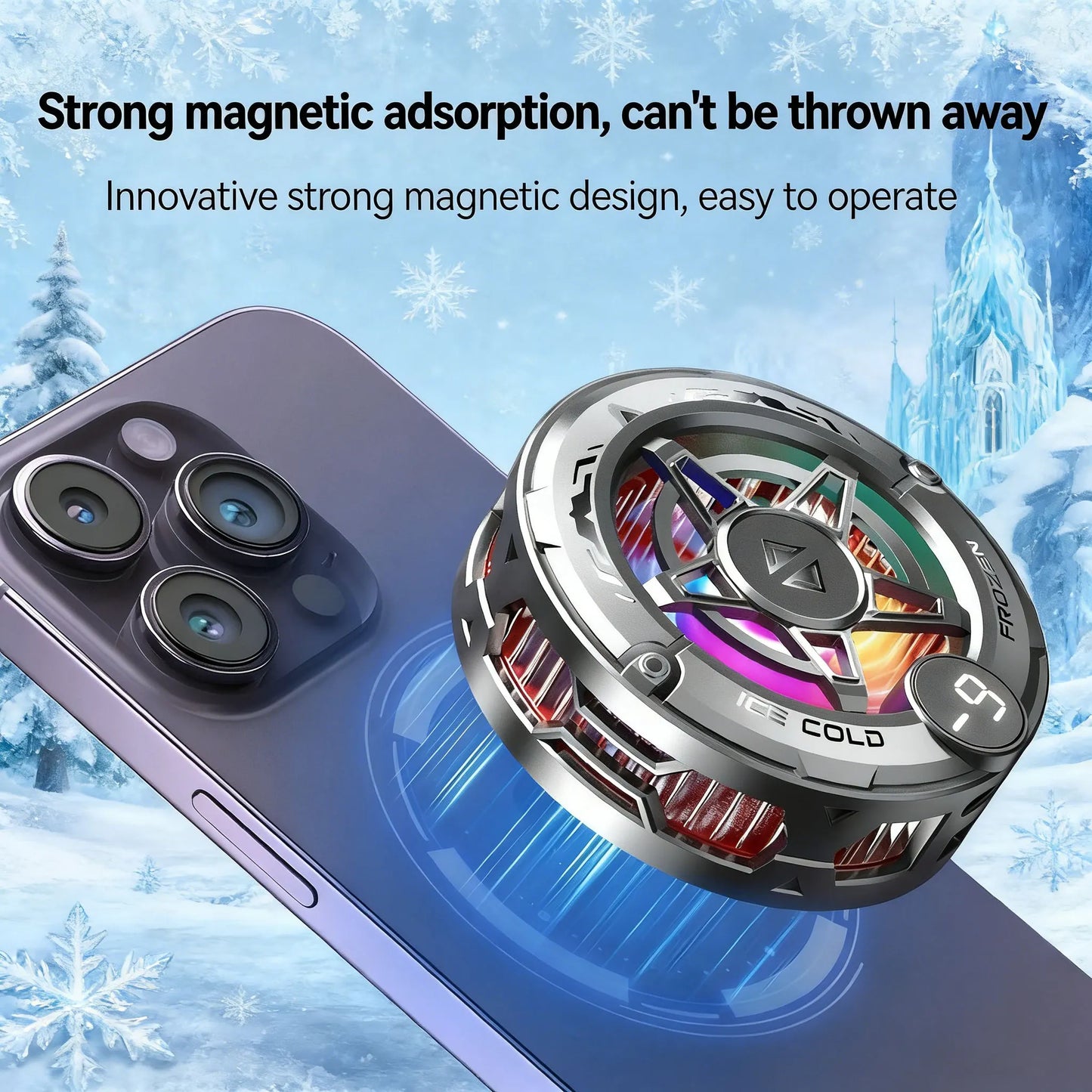 🎮 Frost RGB™ | Refroidisseur magnétique RGB pour gaming mobile