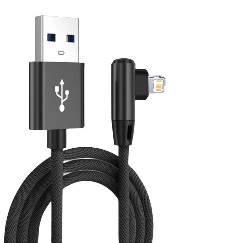 🎮 Câble Lightning Gaming Coudé 90° | Charge Rapide