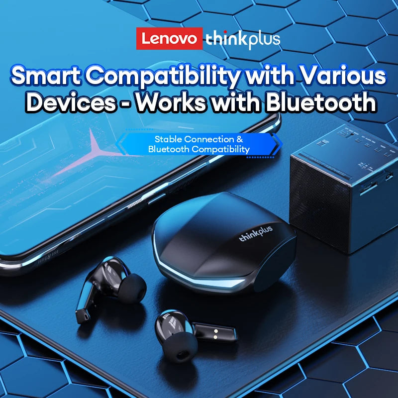 Écouteurs Gaming Sans Fil Lenovo GM2 Pro | Bluetooth 5.3 | Faible Latence