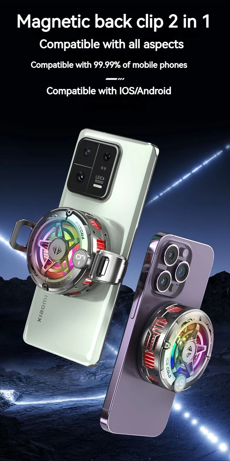 🎮 Frost RGB™ | Refroidisseur magnétique RGB pour gaming mobile